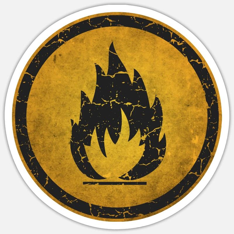 flammable Sticker size S (10 x 10 cm)