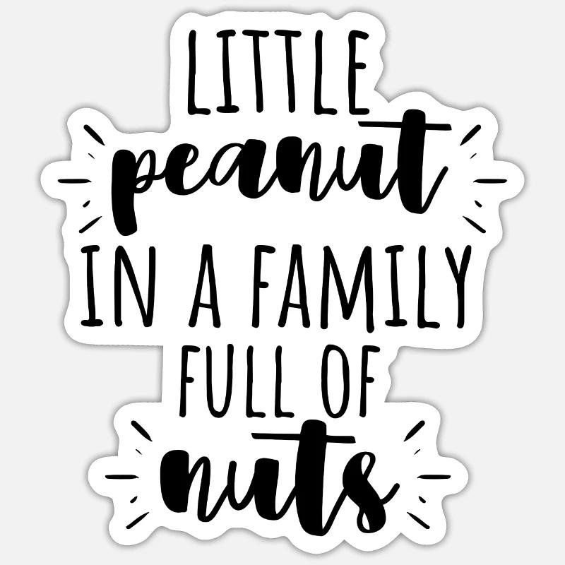 PETITE ARACHIDE - Sticker taille S (10 x 10 cm) - blanc mat