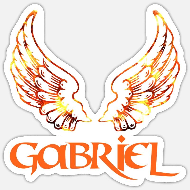 archangel gabriel fire - Sticker size S (10 x 10 cm) - white matte