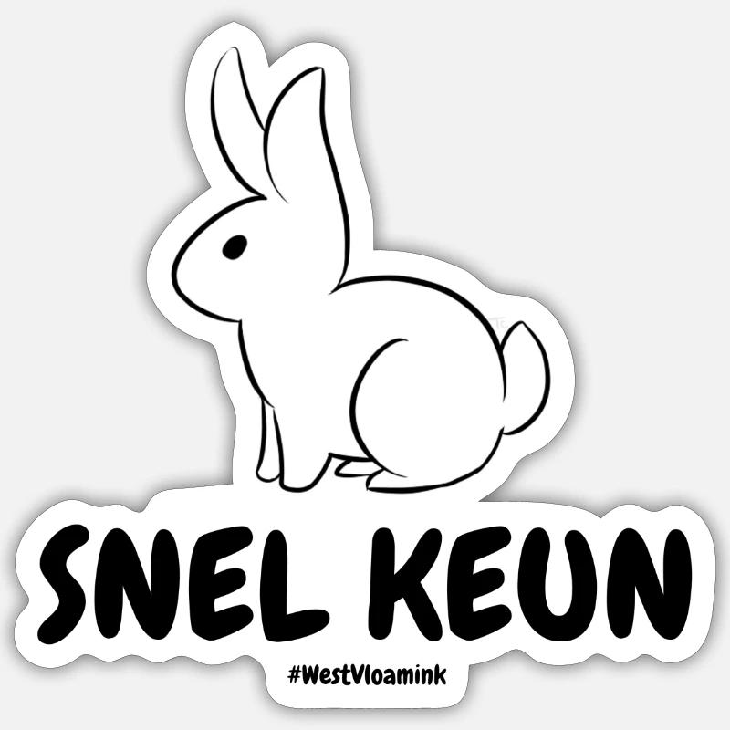 quickly - Sticker size S (10 x 10 cm) - white matte