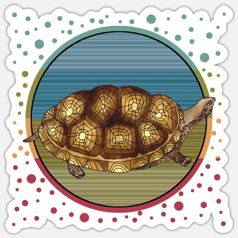Tortoise - Sticker size S (10 x 10 cm) - white matte