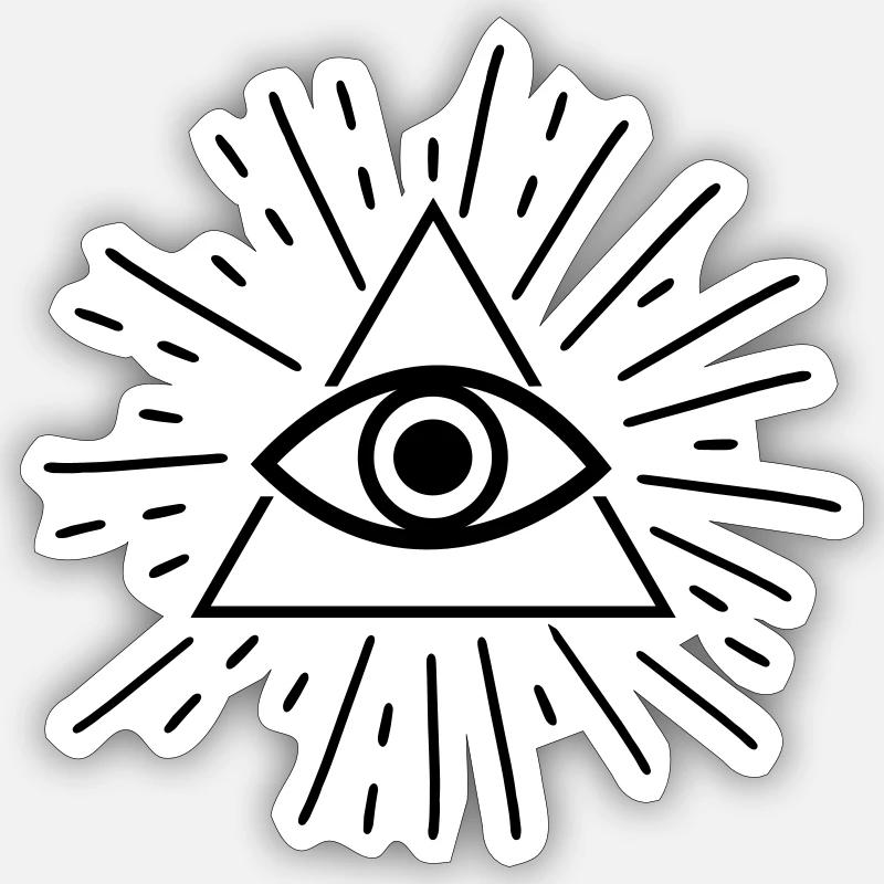 Rayons du triangle oculaire Sticker taille S (10 x 10 cm)