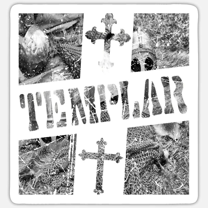 Crusaders,Knights Templar Crusader Knight Templar Sticker size S (10 x 10 cm)