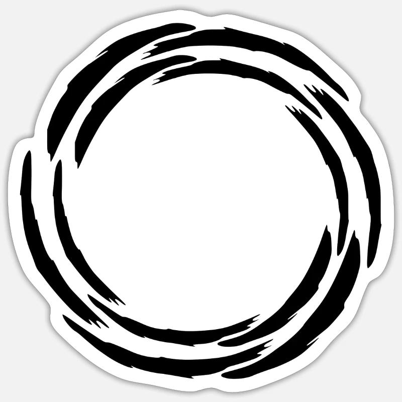 Circle - Round - Pattern - Icon - Sticker size S (10 x 10 cm) - white matte