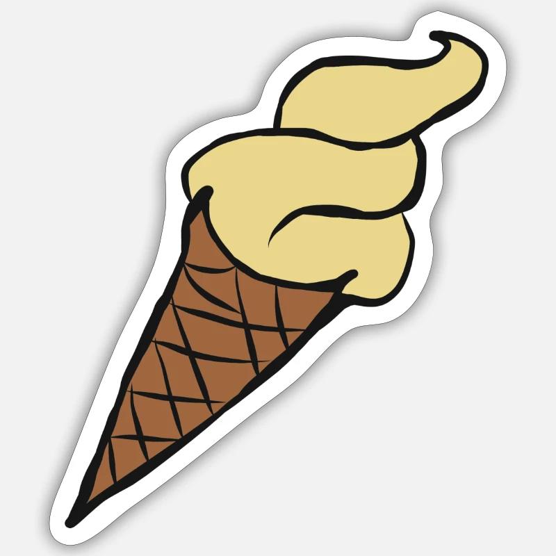 Eiskrem Eis Eiscreme Ice Cream Eiskreme Geschenk Sticker Größe S (10 x 10 cm)