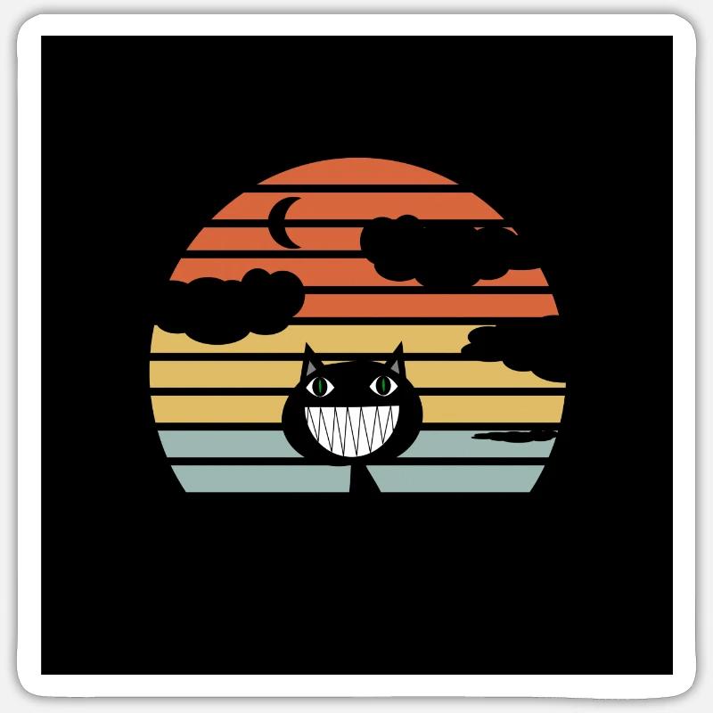 Chat marrant Sticker taille S (10 x 10 cm)