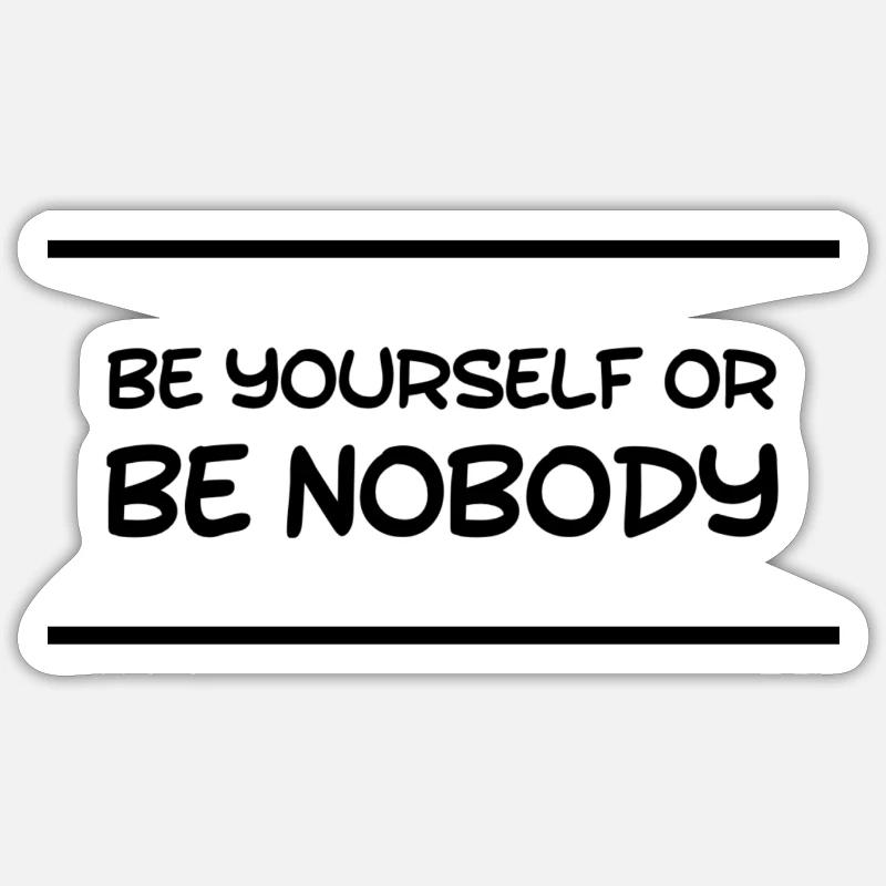 sei authentisch - Sticker Größe S (10 x 10 cm) - Mattweiß
