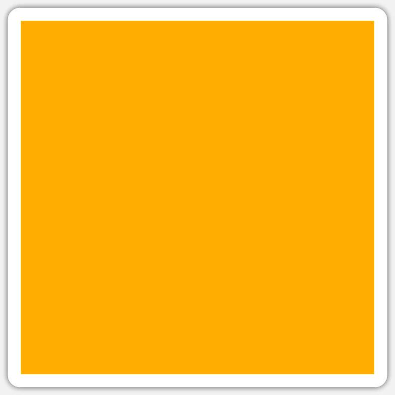 Orange background, customizable - Sticker size S (10 x 10 cm) - white matte