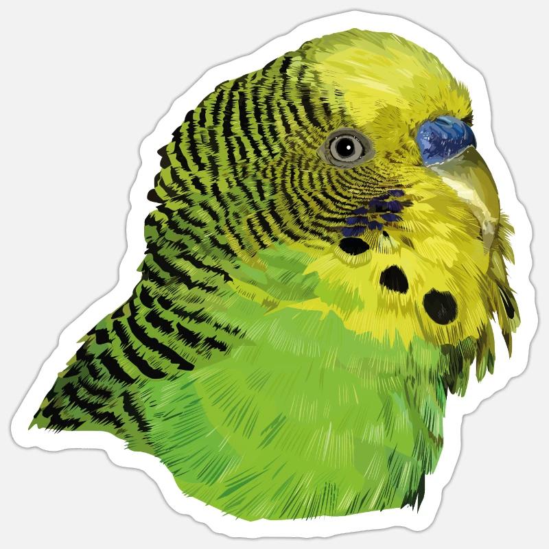 Australian parakeet - Sticker size S (10 x 10 cm) - white matte