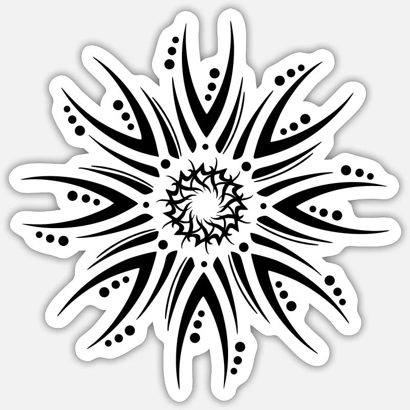 Fleur icône Sticker taille S (10 x 10 cm)