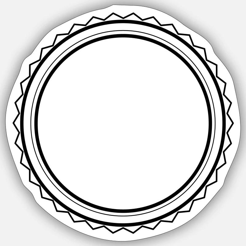 BLASONS ROND 2 - Sticker taille S (10 x 10 cm) - blanc mat