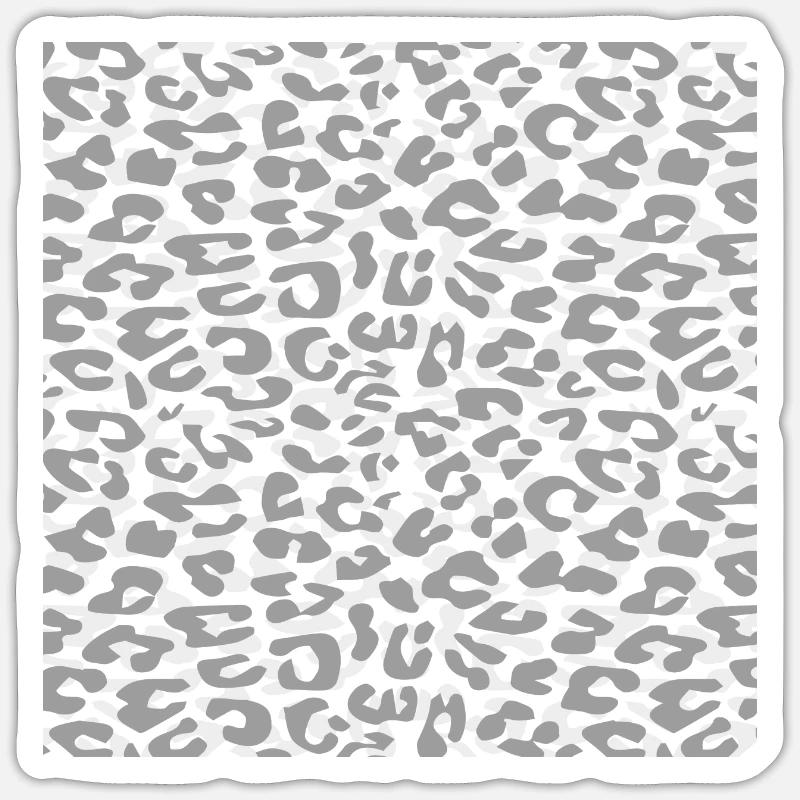 Leopard pattern gray Sticker size S (10 x 10 cm)