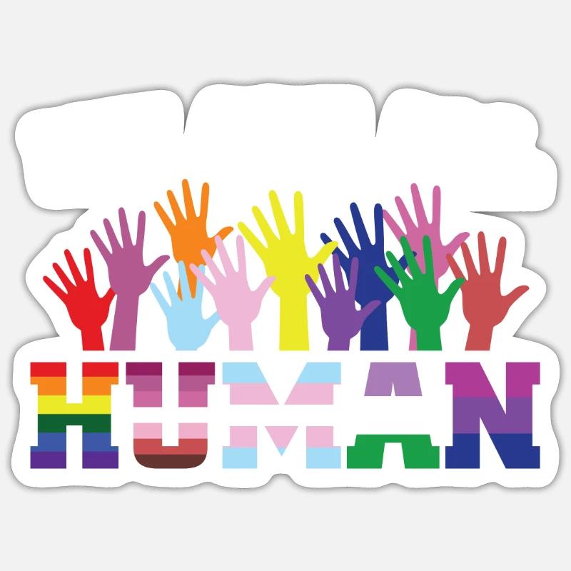 Against racism Sticker size S (10 x 10 cm)