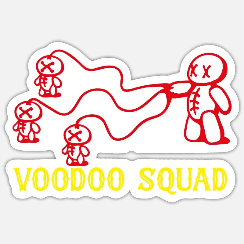 Voodoo Squad - Sticker taille S (10 x 10 cm) - blanc mat