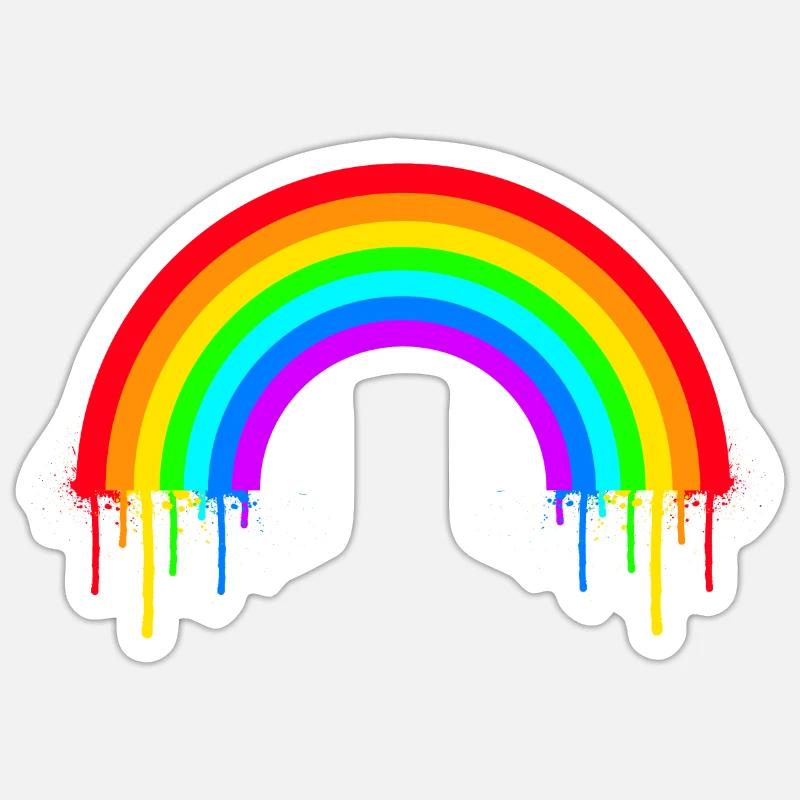 Rainbow - Sticker size S (10 x 10 cm) - white matte
