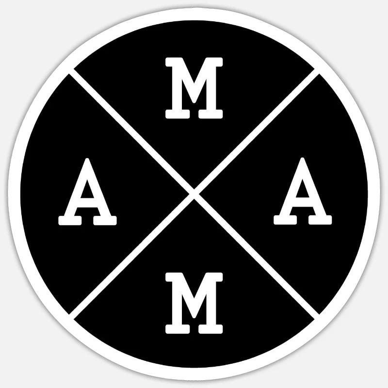 Mama Mutter Muttertag 2021 Geschenk - Sticker Größe S (10 x 10 cm) - Mattweiß