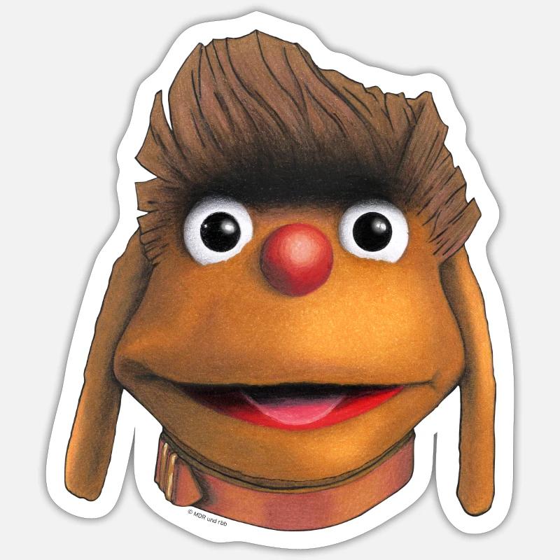 Moppi 3D - Sticker Größe S (10 x 10 cm) - Mattweiß