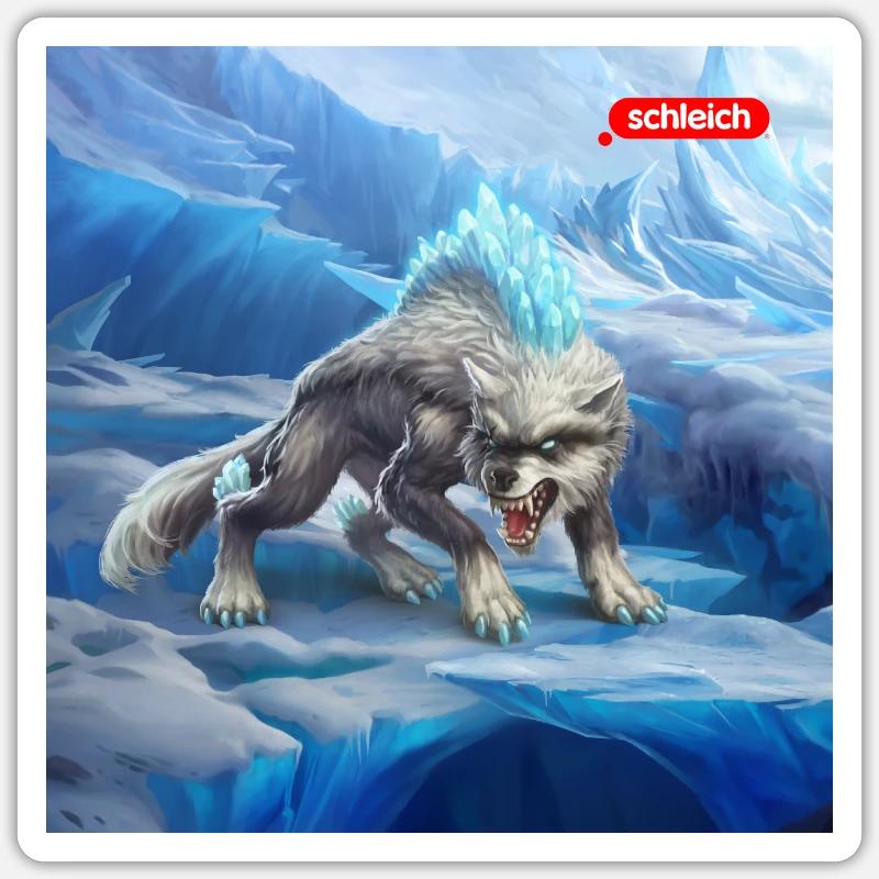 Schleich Eldrador Creatures Snow Wolf Mask Sticker size S (10 x 10 cm)