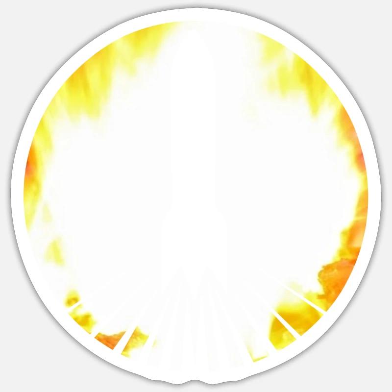 Lancement de fusée - Sticker taille S (10 x 10 cm) - blanc mat