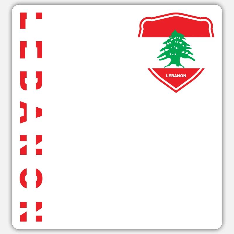Libanon Beirut Libanese Libanesin Libanesisch LBN - Sticker Größe S (10 x 10 cm) - Mattweiß
