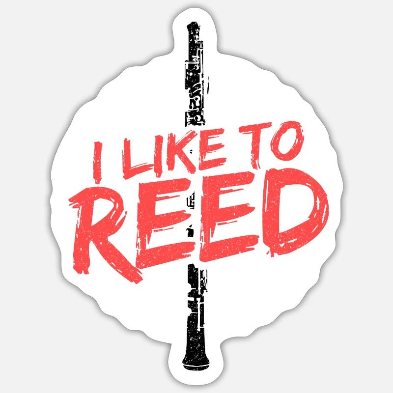 Oboe Geschenk - Sticker Größe S (10 x 10 cm) - Mattweiß