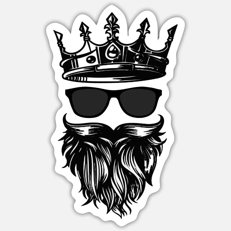 Bart Bartträger est roi Sticker taille S (10 x 10 cm)
