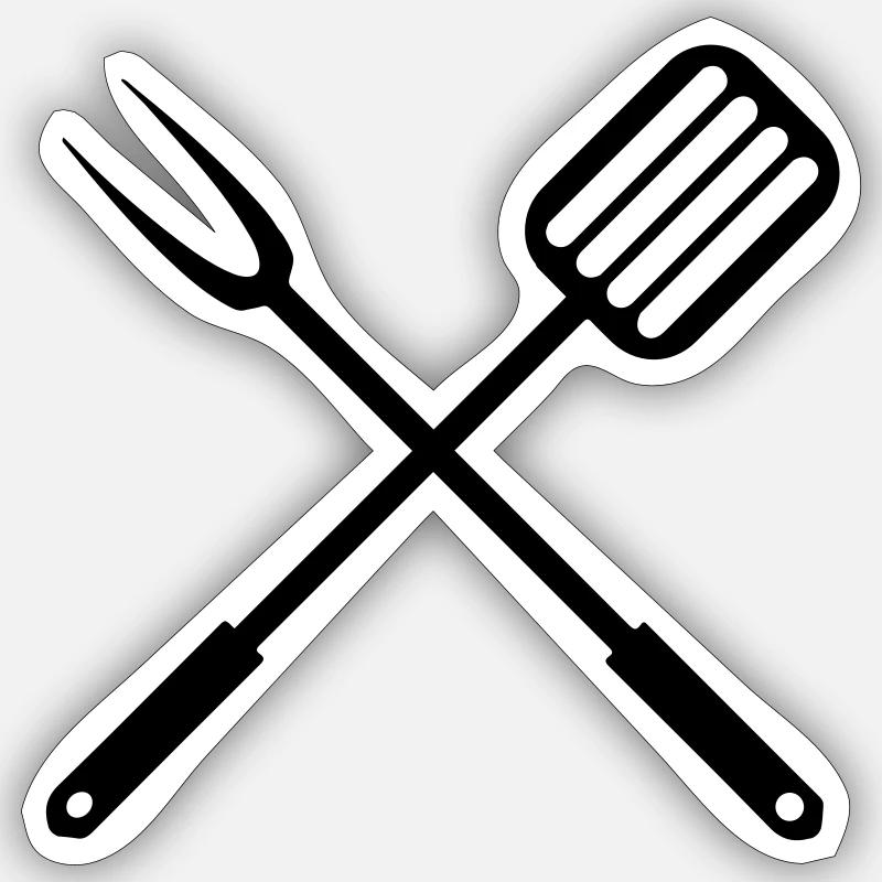 grilling Sticker size S (10 x 10 cm)