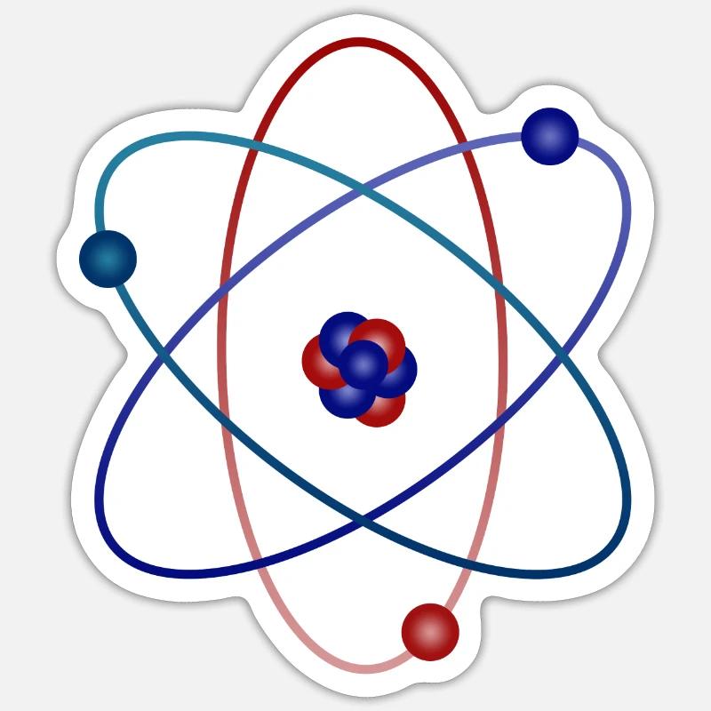 atom - Sticker size S (10 x 10 cm) - white matte