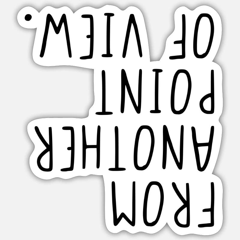 De l’another point de vue. - Sticker taille S (10 x 10 cm) - blanc mat