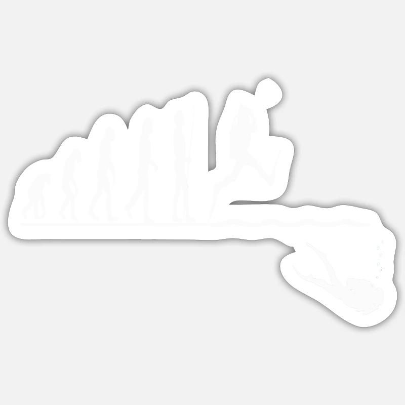 Evolution Tauchen Tauchgang Sticker Größe S (10 x 10 cm)