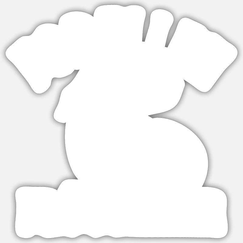 Forelle - Sticker Größe S (10 x 10 cm) - Mattweiß