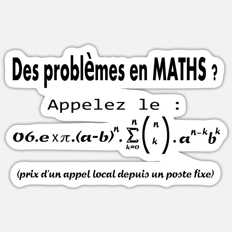 problème math Sticker taille S (10 x 10 cm)