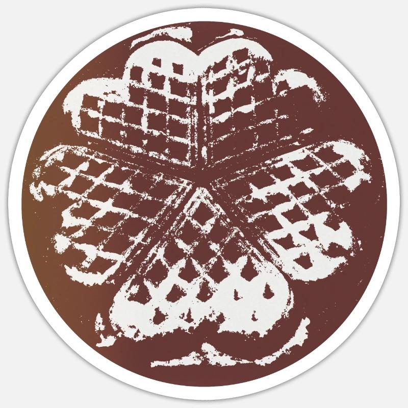 waffles Sticker size S (10 x 10 cm)