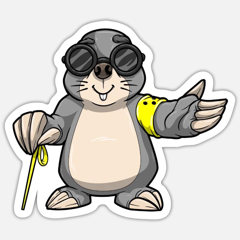 Mole Cane - Sticker size S (10 x 10 cm) - white matte