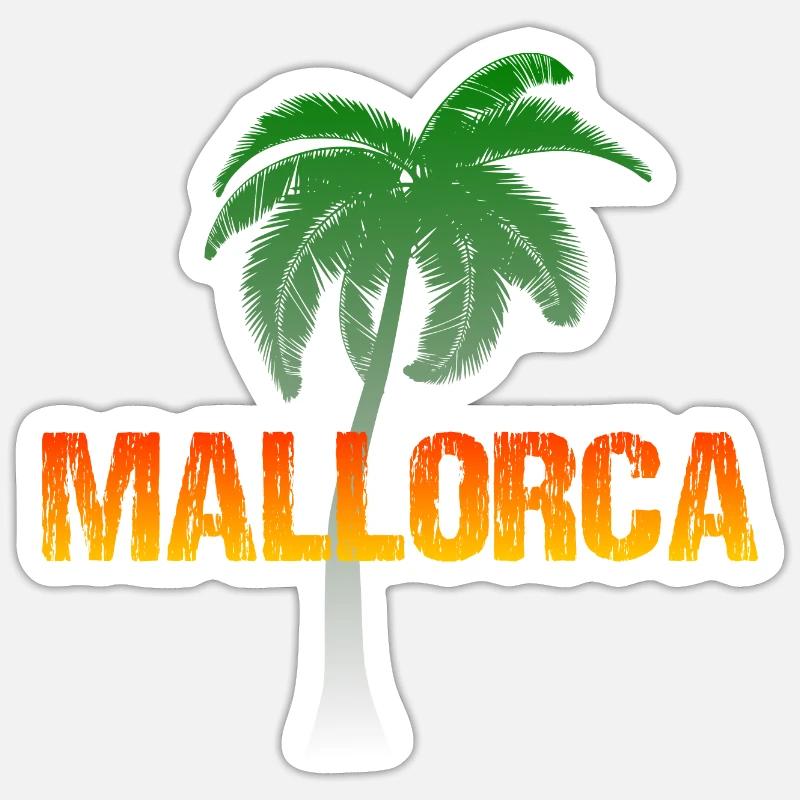 Majorque - Sticker taille S (10 x 10 cm) - blanc mat