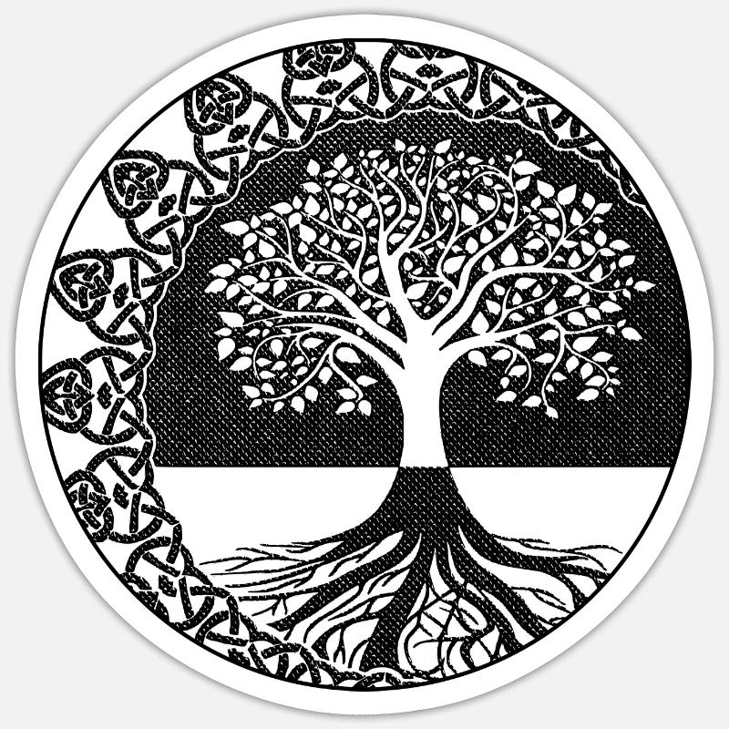 Tree - Sticker size S (10 x 10 cm) - white matte