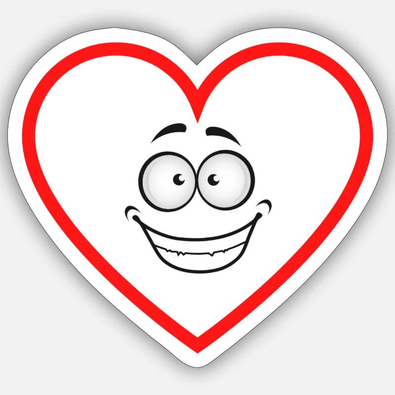 expectant heart comicstyle sticker sticker Sticker size S (10 x 10 cm)