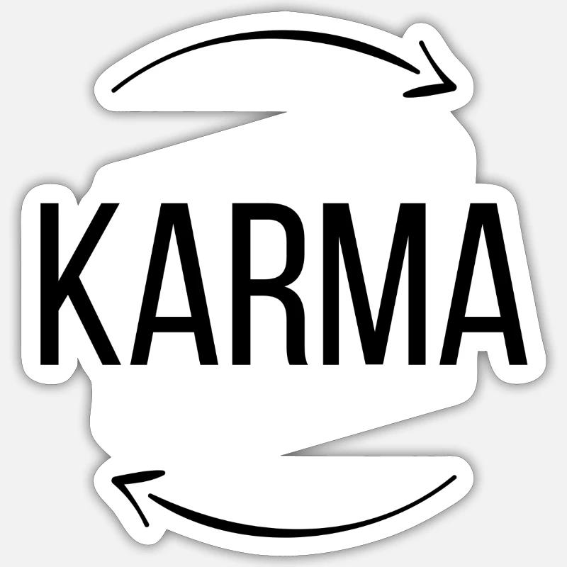 Karma - Sticker taille S (10 x 10 cm) - blanc mat