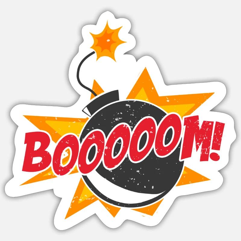 Comic Comics Manga - Sticker taille S (10 x 10 cm) - blanc mat