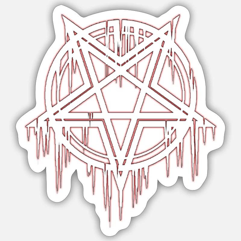 Pentagramm Devil Sticker Größe S (10 x 10 cm)