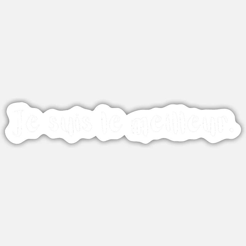 Ich bin der Beste - Sticker Größe S (10 x 10 cm) - Mattweiß