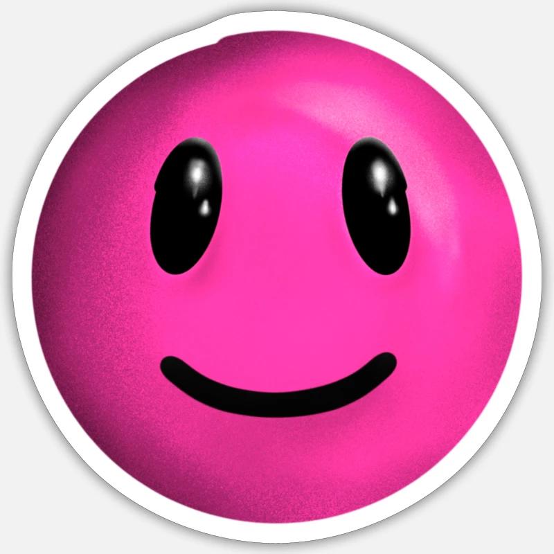 Laughing Button Emoticon Sticker size S (10 x 10 cm)