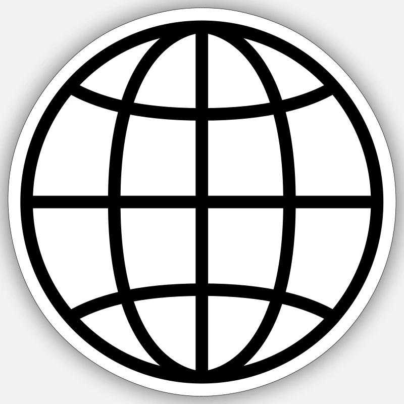 Internet - Sticker taille S (10 x 10 cm) - blanc mat