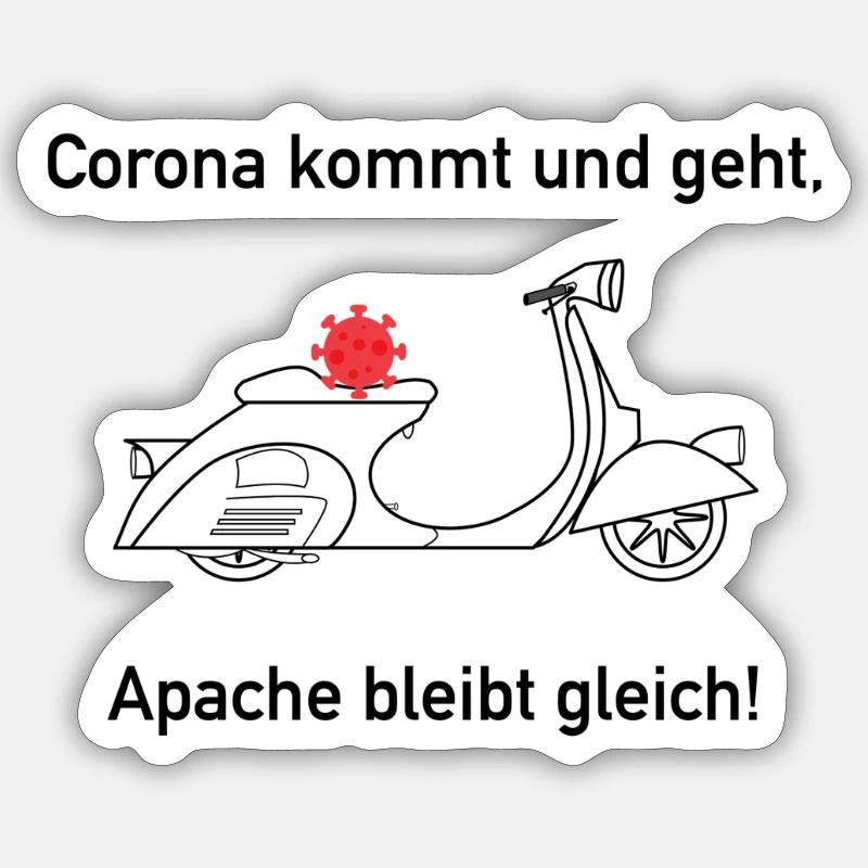 Apache Corona Roller Sticker Größe S (10 x 10 cm)