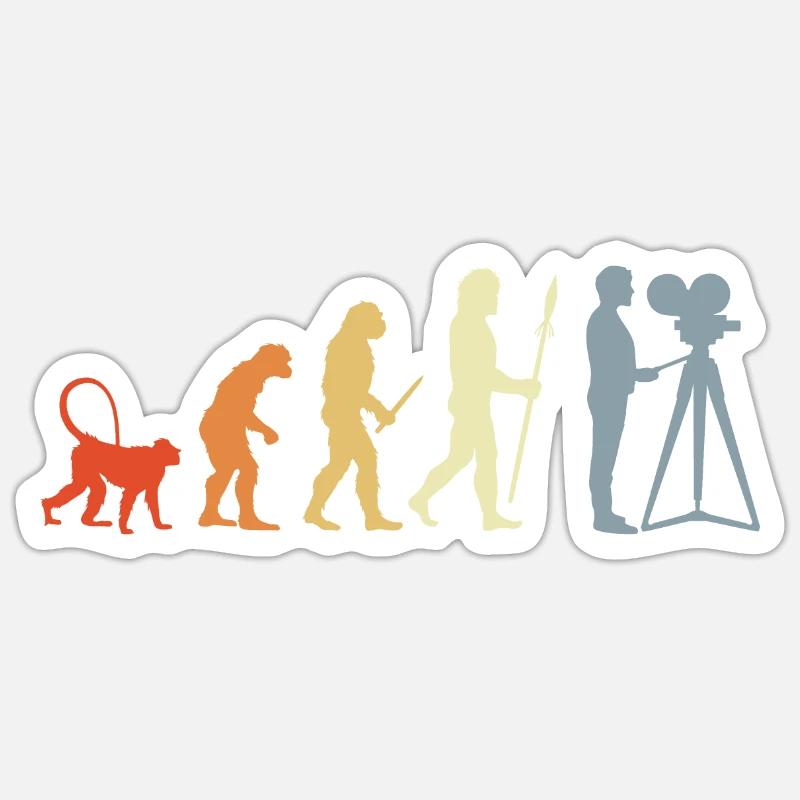 Évolution du caméraman Sticker taille S (10 x 10 cm)