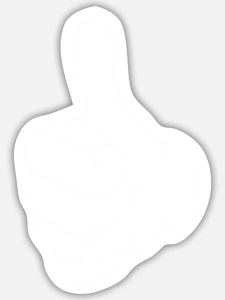 Daumen hoch Top Klasse super genial - Sticker Größe S (10 x 10 cm) - Mattweiß