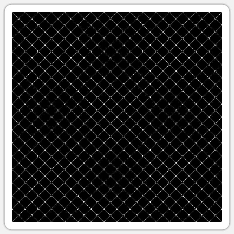 Black Glam Glitter Mesh Pattern Sticker size S (10 x 10 cm)