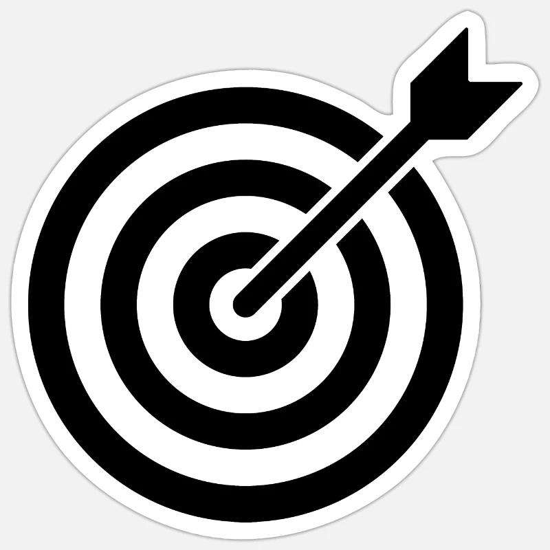 Cible cible - Sticker taille S (10 x 10 cm) - blanc mat