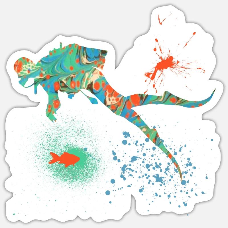 diving e 4 Sticker size S (10 x 10 cm)