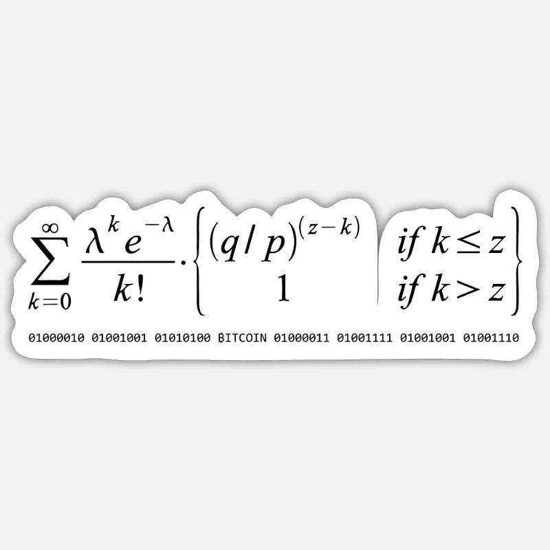 FORMULE BITCOIN Sticker taille S (10 x 10 cm)